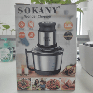 ⁦SOKANY 800W Meat Grinder Electric, electric meat grinder 3L Stainless Steel Meat Blender Food Chopper for Meat, Vegetables, Fruits and Nuts with 4 Sharp Blades. (SK-7027, 800W, 3L)⁩ - الصورة ⁦11⁩