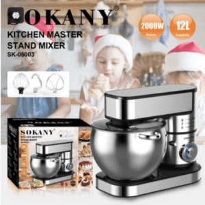⁦SOKANY SK-05003 12L 2000W Electric Mixer – Powerful Kitchen Stand Mixer for Baking, Dough & More⁩ - الصورة ⁦2⁩