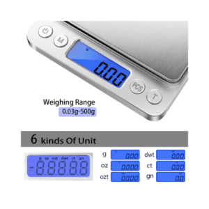 Small Kitchen Scale, 500g/ 0.01g Small Gram Weight Scale, Precision Lab Scales Digital Weight Grams and Oz, Digital Gram Scale, Jewelry Scale with LCD, Small Food Scales for Kitchen - Image 2