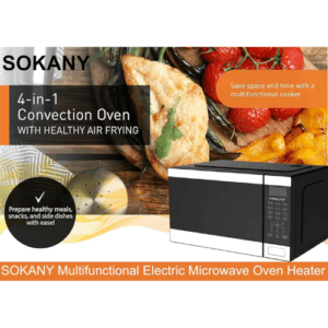 ⁦SOKANY Multifunctional Electric Microwave Oven Heater, 1320W, Compact Design, Fast Heating - Black⁩ - الصورة ⁦2⁩