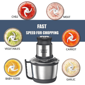 ⁦SOKANY 800W Meat Grinder Electric, electric meat grinder 3L Stainless Steel Meat Blender Food Chopper for Meat, Vegetables, Fruits and Nuts with 4 Sharp Blades. (SK-7027, 800W, 3L)⁩ - الصورة ⁦2⁩