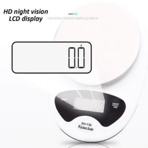 ⁦Digital Kitchen Scale | ABS Housing | 5kg Capacity | 1g Precision | Tare Function | Automatic Power Off | Model SH-136A | White⁩ - الصورة ⁦2⁩