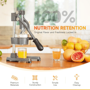 ⁦Commercial Grade Citrus Juicer Professional Hand Press Manual Fruit Juicer Orange Juice Squeezer for Lemon Lime Pomegranate (multicolor, Cast Iron/Stainless Steel)⁩ - الصورة ⁦2⁩