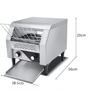 ⁦Electric Toaster Machine, 2200W Commercial Conveyor Toaster with Indicator Light, 3 Toasting Modes And 7 Levels Baking Range Adjustable, Two-way Output and Removable Bread Tray, for Restaurants⁩ - الصورة ⁦2⁩