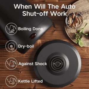 ⁦Winning Star 1500W 1.2L Electric Kettle | AC220-240V | Fast Boil with Compact Design with ANTI-DRY Burning, Automatic Power Off, Overheat Protection, Windable Heating Plate, Copper Charging Cable⁩ - الصورة ⁦3⁩