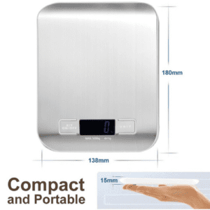 ⁦B05 | Digital Kitchen Scale | ABS Housing | 5kg Capacity | Accurate Measurement (g/oz/lb) | Tare Function | Battery Powered (1.5V AAA x2)⁩ - الصورة ⁦3⁩