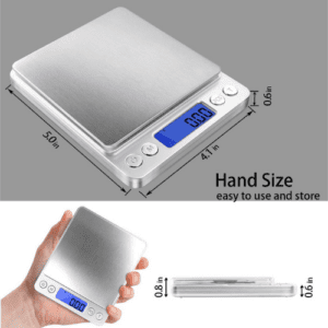 Small Kitchen Scale, 500g/ 0.01g Small Gram Weight Scale, Precision Lab Scales Digital Weight Grams and Oz, Digital Gram Scale, Jewelry Scale with LCD, Small Food Scales for Kitchen - Image 3