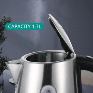 ⁦WINNING STAR Electric Tea Kettle 1.7L with Detachable washable filter, overheat protection, Double Crystalian Control, Automatic Shut off Switch Anti-Dry Burning Protection Copper Cord⁩ - الصورة ⁦3⁩