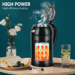 ⁦Winning Star 3L Stainless Steel Electric Kettle | 1500W with Heating Plate & Temperature Control | Fast Boiling | Auto Shut-off | Boil Dry Protection | EU Quality | Grey⁩ - الصورة ⁦3⁩
