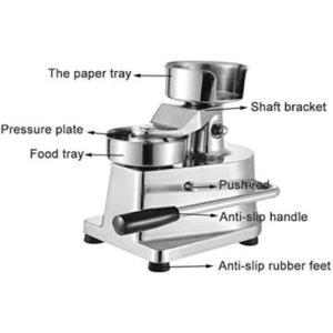 ⁦Commercial Burger Press machine Hamburger Patty Maker 100mm/4inches 130mm/5inches Stainless Steel Burger Press Heavy Duty Beef Meat Forming Processor (13CM (5inches))⁩ - الصورة ⁦3⁩