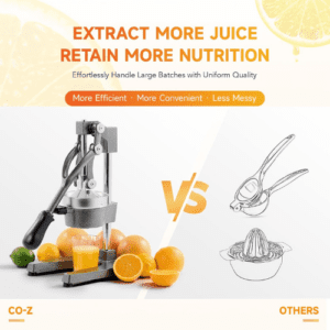 ⁦Commercial Grade Citrus Juicer Professional Hand Press Manual Fruit Juicer Orange Juice Squeezer for Lemon Lime Pomegranate (multicolor, Cast Iron/Stainless Steel)⁩ - الصورة ⁦3⁩