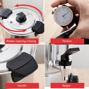 ⁦Stainless Steel Electric Hot Water Boiler Catering Urn, Large Capacity Insulated Container, External Water Gauge, Overheating Protection (10Liter)⁩ - الصورة ⁦3⁩