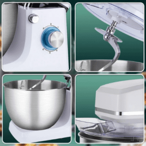 ⁦Winning Star 1500W Electric Stand Mixer | Powerful Performance for All Your Baking Needs | 8L | 6-Speed |10 Quart Tilt-Head Kitchen Electric Food Mixer with Beater, Dough Hook, Wire Whip and Egg⁩ - الصورة ⁦4⁩