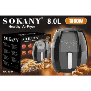 ⁦Sokany Sk-8014 Oil-Free Healthy Air Frying Pan with Digital Touch Screen - 8L⁩ - الصورة ⁦4⁩