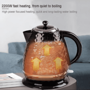 ⁦SOKANY SK-1032 2200W Electric Kettle Hot Water Kettle, 1.7L Hot Water Boiler, Removable Filter, Auto Shut Off, Water Level Display, Cordless Pouring, Black⁩ - الصورة ⁦4⁩