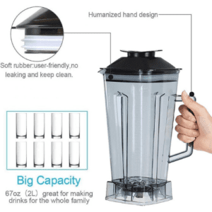 ⁦Sokany 4500w heavy duty commercial grade automatic blender, 2l jar - multi-color⁩ - الصورة ⁦4⁩