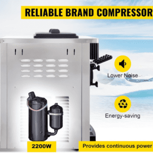 ⁦6L*2 Tabletop Ice Cream Machine, Commercial Ice Cream Maker 2+1 Flavors, Ice Cream Machine 2.2KW For Restaurants/Cafeterias/Fast Food⁩ - الصورة ⁦3⁩
