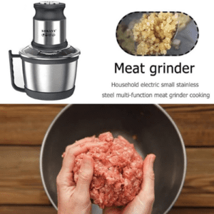 ⁦SOKANY 800W Meat Grinder Electric, electric meat grinder 3L Stainless Steel Meat Blender Food Chopper for Meat, Vegetables, Fruits and Nuts with 4 Sharp Blades. (SK-7027, 800W, 3L)⁩ - الصورة ⁦4⁩