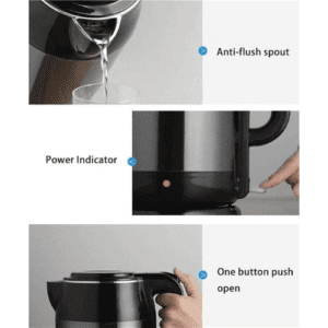 ⁦Winning Star 3L Stainless Steel Electric Kettle | 1500W with Heating Plate & Temperature Control | Fast Boiling | Auto Shut-off | Boil Dry Protection | EU Quality | Grey⁩ - الصورة ⁦4⁩