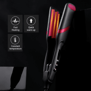 WINNING STAR Curling Iron 35mm with Double Barrel Hair Crimper | 75W with 5 Temperature Settings & Rapid Heat-up Time | PTC Ceramic Coated Plates | Digital Display | Auto Power-Off - Image 4