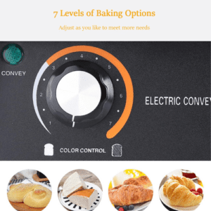 ⁦Commercial Conveyor Toaster 150 Slices/hour, Hotel Restaurant Cafe Rotary Toasting Machine, Electric Stainless Steel Restaurant Oven for Making Muffins/toast/pastries/waffles/bagel/burgers 150-Small⁩ - الصورة ⁦4⁩