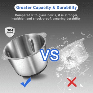 ⁦Sokany SK-666666 Electric Food Chopper & Grinder, 2000W, 10L Capacity, 2-Speed, Stainless Steel, Safety Function for Meat, Vegetables, Fruits, and More⁩ - الصورة ⁦4⁩