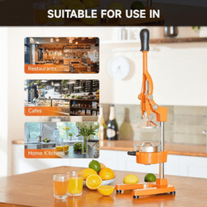 ⁦Commercial Grade Citrus Juicer Professional Hand Press Manual Fruit Juicer Orange Juice Squeezer for Lemon Lime Pomegranate (Multicolor Cast Iron/Stainless Steel)⁩ - الصورة ⁦4⁩