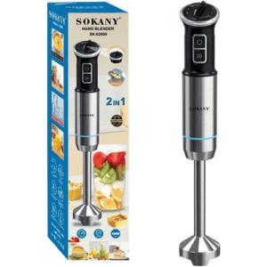 ⁦Sokany Hand Blender Stainless 1100 Watt 2 * 1 + Cup SK-02009⁩ - الصورة ⁦5⁩