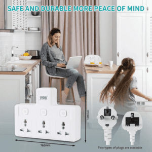 ⁦Winning Star ST-4034 Power Socket | 3-Plug Position AC 10A Power Outlet⁩ - الصورة ⁦5⁩