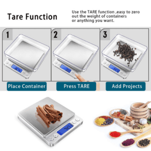 Small Kitchen Scale, 500g/ 0.01g Small Gram Weight Scale, Precision Lab Scales Digital Weight Grams and Oz, Digital Gram Scale, Jewelry Scale with LCD, Small Food Scales for Kitchen - Image 5