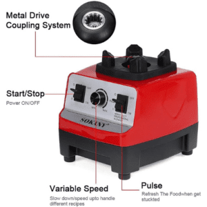 ⁦Sokany 4500w heavy duty commercial grade automatic blender, 2l jar - multi-color⁩ - الصورة ⁦5⁩