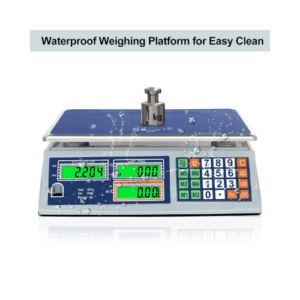 ⁦Digital Commercial Price Scale 66lb/30kg with Dual LCD Display Stainless Steel Platform Rechargeable Battery Electronic Price Computing Scale for Food Meat Fruit Produce⁩ - الصورة ⁦5⁩