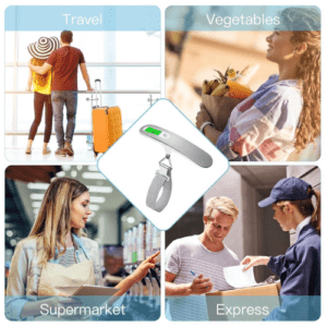 ⁦Portable Travel Digital Luggage Scale | Max Load 50KG | LCD Display | High Precision Sensors | Tare Function | 4 Measurements units | Model S1 | Silver.⁩ - الصورة ⁦6⁩