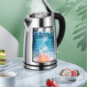 ⁦WINNING STAR Electric Tea Kettle 1.7L with Detachable washable filter, overheat protection, Double Crystalian Control, Automatic Shut off Switch Anti-Dry Burning Protection Copper Cord⁩ - الصورة ⁦6⁩