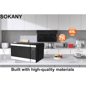 ⁦SOKANY Multifunctional Electric Microwave Oven Heater, 1320W, Compact Design, Fast Heating - Black⁩ - الصورة ⁦6⁩
