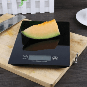 ⁦Digital Kitchen Scale | Tempered Glass | 5kg Capacity | 1g Precision | Tare Function | Automatic Power Off | Model KE-A | Black⁩ - الصورة ⁦6⁩