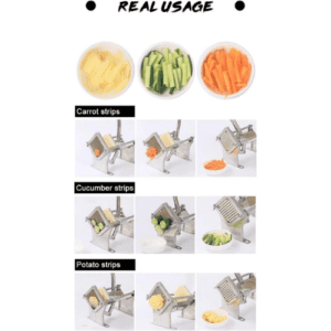 ⁦French Fry Cutter Potato Chips Cutting Machine Slicer Fruit Vegetable Cutter 8mm/10mm12mm Stainless Steel Blades Tool Commercial Machine (Machine with 8+10+12mm blades)⁩ - الصورة ⁦3⁩