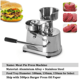 Commercial Hamburger Patty Maker, Manual Burger Forming Machine, Stainless Steel Hamburger Press Meat Patty Maker for Patties, BBQ, Burger Press(10mm/13mm/15mm) (Size : 13cm) - الصورة 6