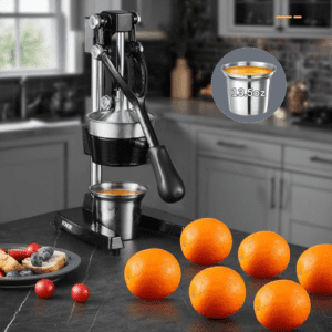 ⁦Orange Juicer Squeezer, Cast Iron Lemon Squeezer, Commercial Citrus Juicer Hand Press for Orange, Lemon, Pomegranate, Grapefruit, Easy to Clean Citrus Squeezer with a Stainless Steel Cup⁩ - الصورة ⁦6⁩