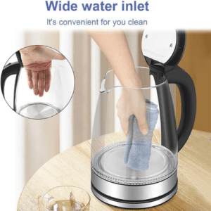 ⁦Winning Star 1500W Electric Kettle, 1.8L High Borosilicate Glass Auto Power Off, Overheat protection, Double Crystalian Control, Anti-Dry Burning Protection, Copper Cord⁩ - الصورة ⁦6⁩
