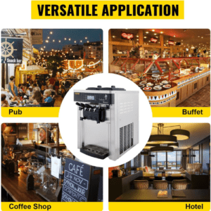 ⁦6L*2 Tabletop Ice Cream Machine, Commercial Ice Cream Maker 2+1 Flavors, Ice Cream Machine 2.2KW For Restaurants/Cafeterias/Fast Food⁩ - الصورة ⁦6⁩
