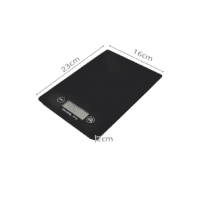 ⁦Digital Kitchen Scale | Tempered Glass | 5kg Capacity | 1g Precision | Tare Function | Automatic Power Off | Model KE-A | Black⁩ - الصورة ⁦7⁩