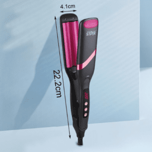 WINNING STAR Curling Iron 35mm with Double Barrel Hair Crimper | 75W with 5 Temperature Settings & Rapid Heat-up Time | PTC Ceramic Coated Plates | Digital Display | Auto Power-Off - Image 7