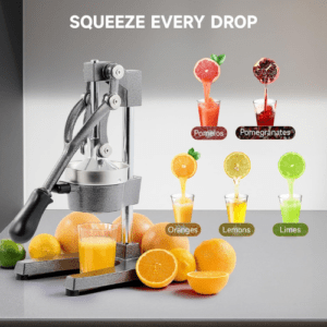 ⁦Commercial Grade Citrus Juicer Professional Hand Press Manual Fruit Juicer Orange Juice Squeezer for Lemon Lime Pomegranate (multicolor, Cast Iron/Stainless Steel)⁩ - الصورة ⁦7⁩