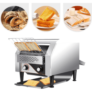 ⁦Electric Toaster Machine, 2200W Commercial Conveyor Toaster with Indicator Light, 3 Toasting Modes And 7 Levels Baking Range Adjustable, Two-way Output and Removable Bread Tray, for Restaurants⁩ - الصورة ⁦7⁩