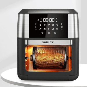 ⁦Sokany Digital Air Fryer Without Oil, 1800Watt, 12.0 Liters, Black/silver - SK-ZG-8029⁩ - الصورة ⁦7⁩