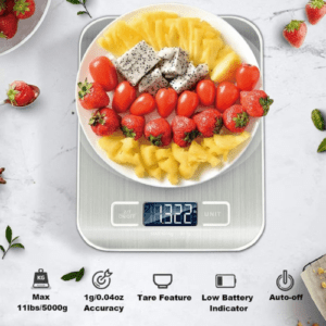 ⁦B05 | Digital Kitchen Scale | ABS Housing | 5kg Capacity | Accurate Measurement (g/oz/lb) | Tare Function | Battery Powered (1.5V AAA x2)⁩ - الصورة ⁦7⁩