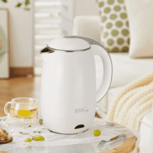 ⁦Winning Star 1.8L Electric Kettle | 1800W | Stainless Steel 304 | Detachable Washable Filter | Overheat Protection | Automatic Shut-off | Anti-Dry Burning Protection | EU Quality | White⁩ - الصورة ⁦7⁩