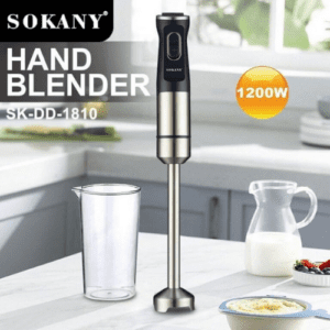 ⁦Sokany SK-DD-1810 Stainless Steel Hand Blender - 1200 Watt - With Ice Crushing Blades - Copper Motor⁩ - الصورة ⁦7⁩