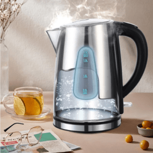 ⁦WINNING STAR Electric Tea Kettle 1.7L with Detachable washable filter, overheat protection, Double Crystalian Control, Automatic Shut off Switch Anti-Dry Burning Protection Copper Cord⁩ - الصورة ⁦7⁩